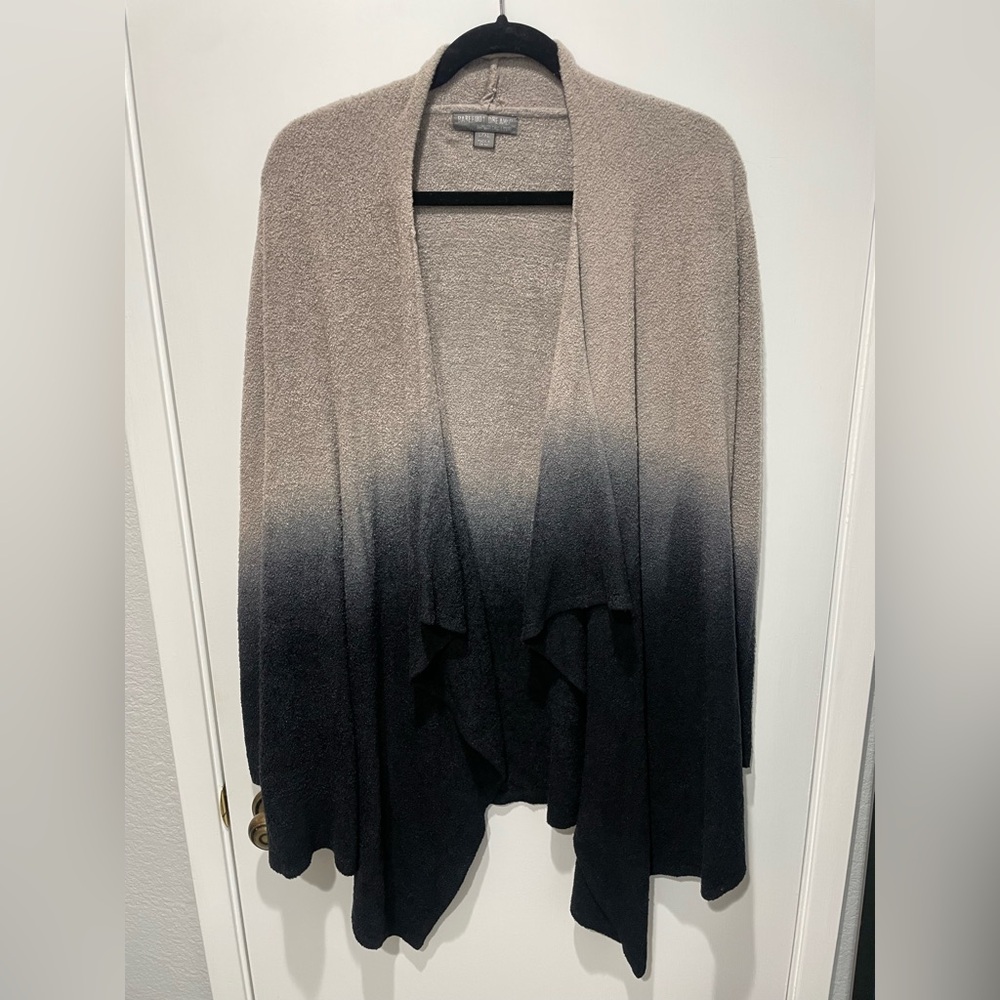 Barefoot Dreams CozyChic Lite Calypso Wrap Size L/XL Ombré Beige Navy